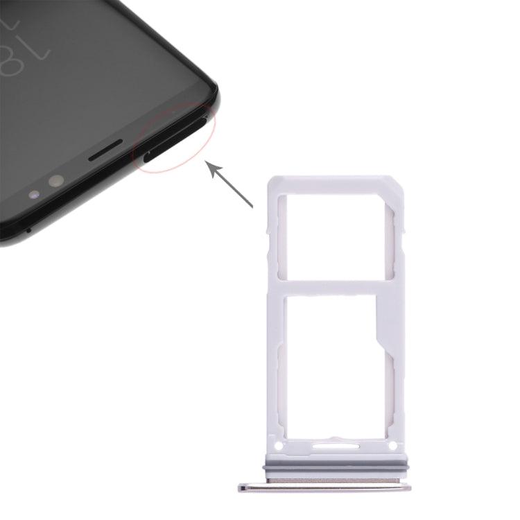 2 SIM Card Tray / Micro SD Card Tray, For Galaxy S8 / S8+, For Samsung Galaxy S8 (Double)