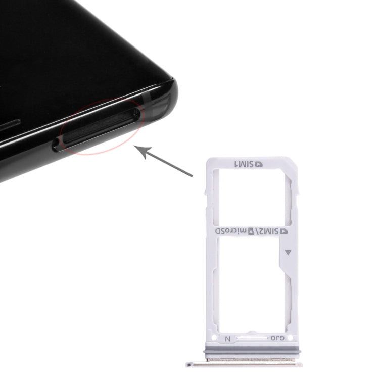 2 SIM Card Tray / Micro SD Card Tray, For Galaxy Note 8