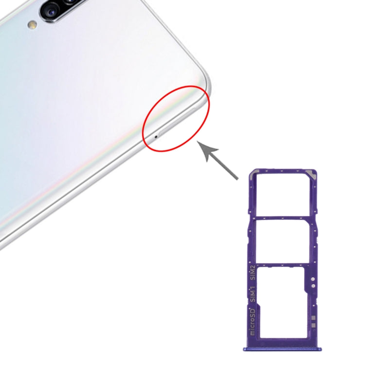 SIM Card Tray + SIM Card Tray + Micro SD Card Tray, For Samsung Galaxy A30s