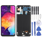 Original Super AMOLED LCD Screen for Galaxy A50 Digitizer Full Assembly with Frame