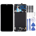 Original Super AMOLED Material LCD Screen and Digitizer Full Assembly with Frame for Galaxy A70 — For Samsung Galaxy A70 (Super AMOLED)