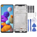 LCD Screen and Digitizer Full Assembly With Frame for Samsung Galaxy A21s / SM-A217
