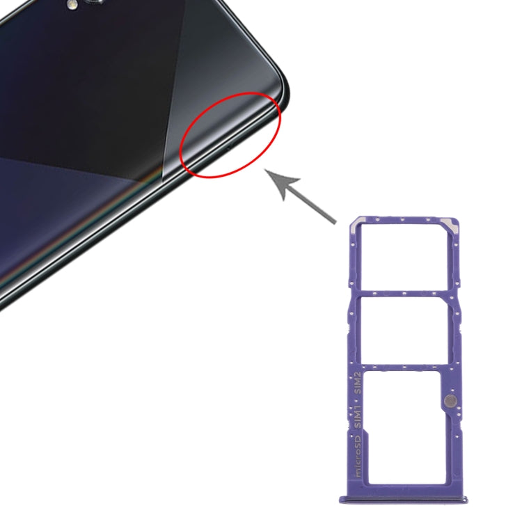 For Samsung Galaxy A50s SM-A507 SIM Card Tray + SIM Card Tray + Micro SD Card Tray — view 6