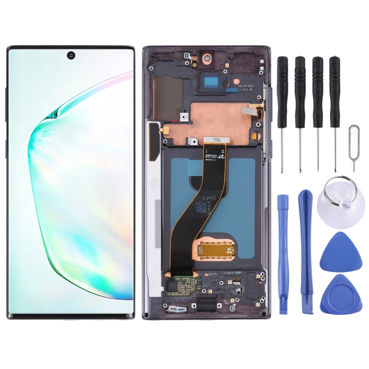Original LCD Screen and Digitizer Full Assembly With Frame for Samsung Galaxy Note10 4G/Note10 5G SM-N971/N970 — Black
