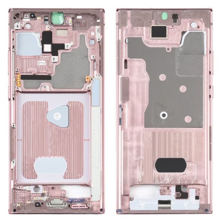 SM-N985F Middle Frame Bezel Plate With Parts — Silver