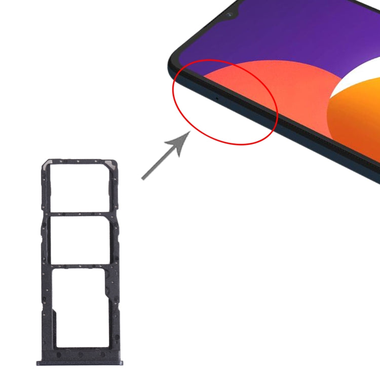 SM-M127 SIM Card Tray + SIM Card Tray + Micro SD Card Tray, For Samsung Galaxy M12