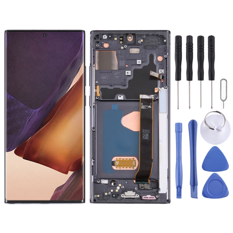 LCD Screen and Digitizer Full Assembly With Frame for Samsung Galaxy Note20 Ultra SM-N986 5G Version — Black