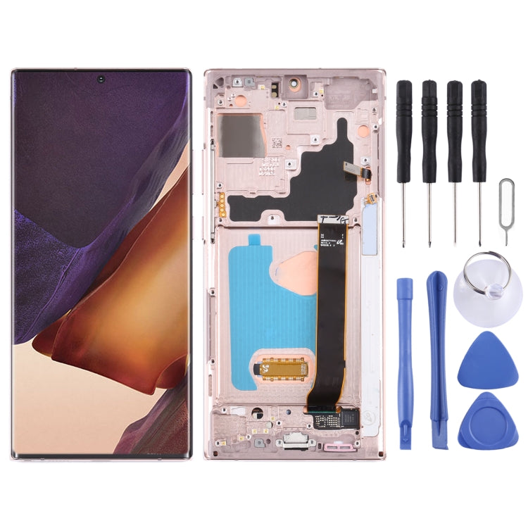 LCD Screen and Digitizer Full Assembly With Frame for Samsung Galaxy Note20 Ultra SM-N986 5G Version — Gold