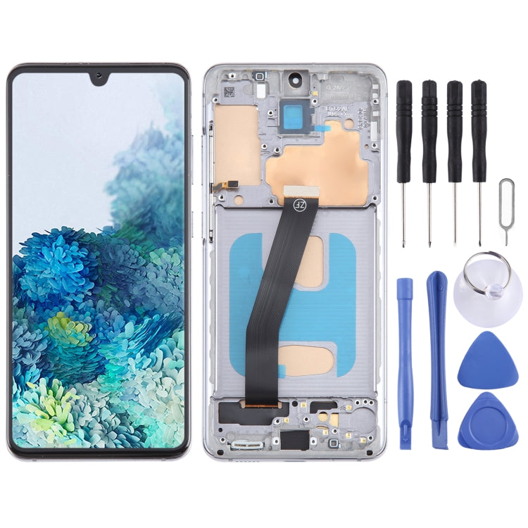TFT LCD Screen For Samsung Galaxy S20 SM-G980 Digitizer Full Assembly with Frame, Not Supporting Fingerprint Identification