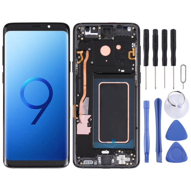 LCD Screen and Digitizer Full Assembly with Frame for Galaxy S9 / G960F / DS / G960U / G960W / G9600 — Grey