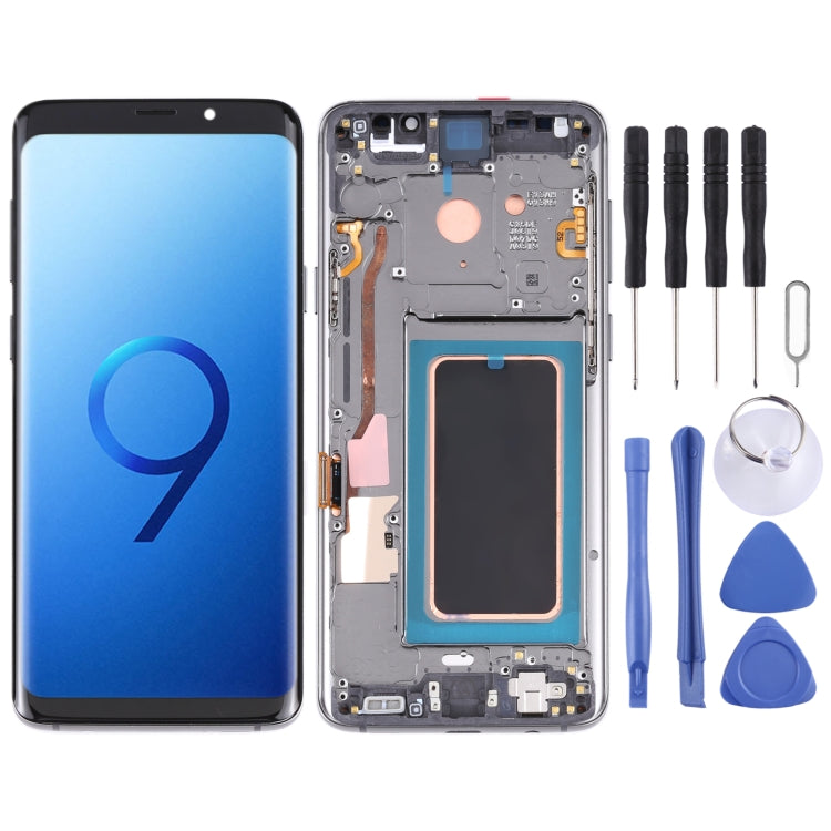 LCD Screen and Digitizer Full Assembly with Frame for Galaxy S9 / G960F / DS / G960U / G960W / G9600 — Purple