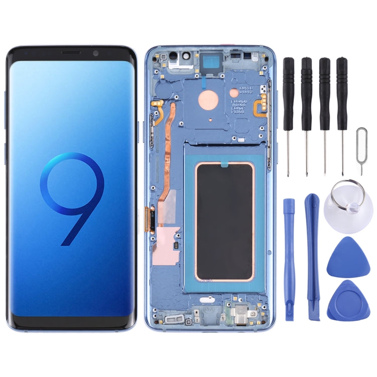 LCD Screen and Digitizer Full Assembly with Frame for Galaxy S9 / G960F / DS / G960U / G960W / G9600 — Gold