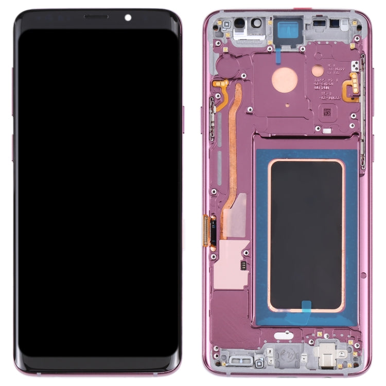 Super AMOLED Material LCD Screen and Digitizer Full Assembly with Frame for Galaxy S9+ / G965F / G965F / DS / G965U / G965W / G9650