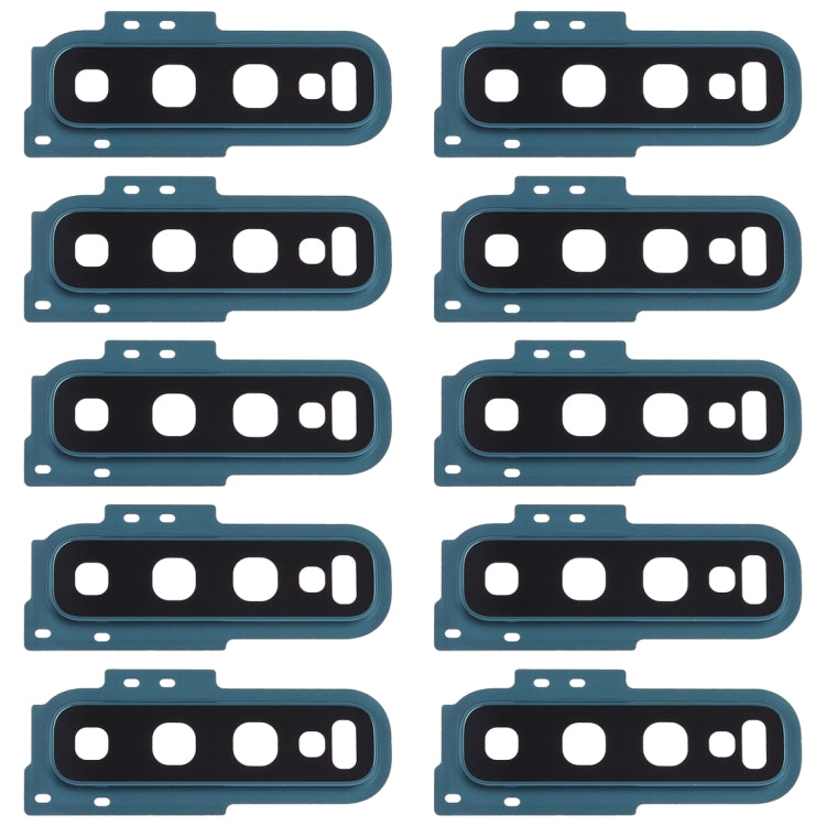 For Galaxy S10 10pcs Camera Lens Cover — Black