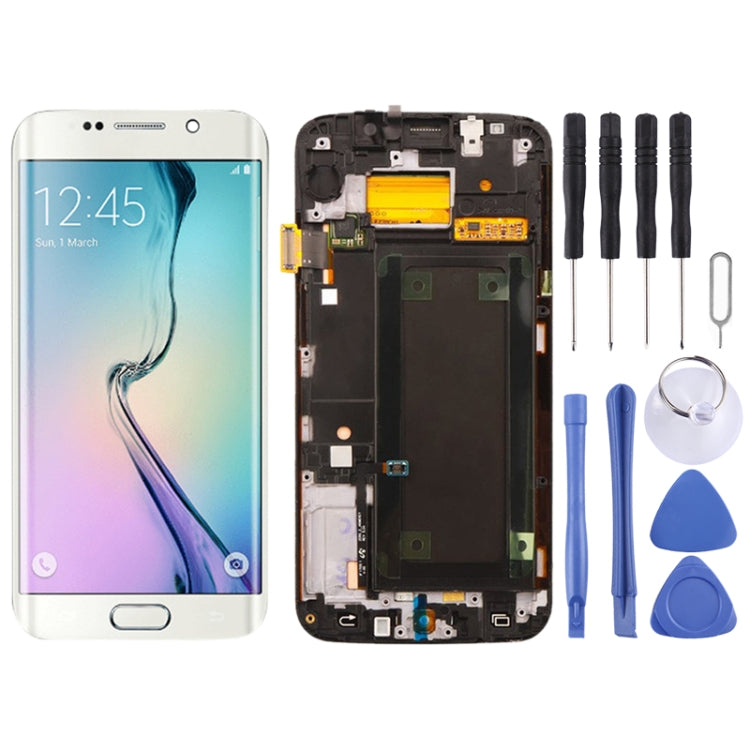 Original LCD Screen and Digitizer Full Assembly with Frame For Samsung Galaxy S6 Edge SM-G925F — view 5
