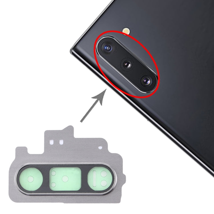 10pcs Camera Lens Cover, For Galaxy Note 10 — Silver