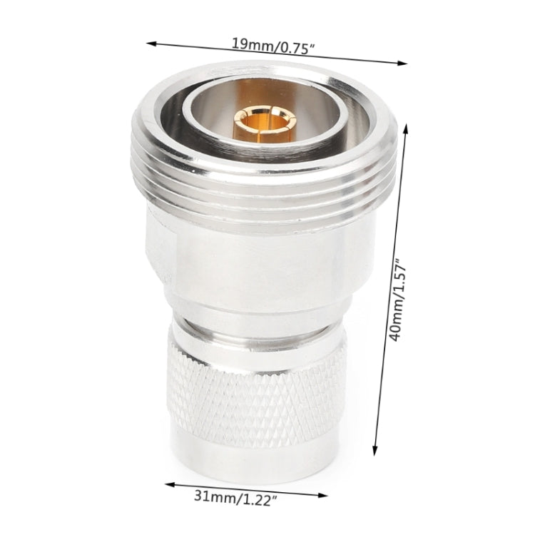 NJ/L29K RF Coaxial Adapter L29 7/16 N Male to DIN Female Screw Jacks Male Plug Connector — view 3