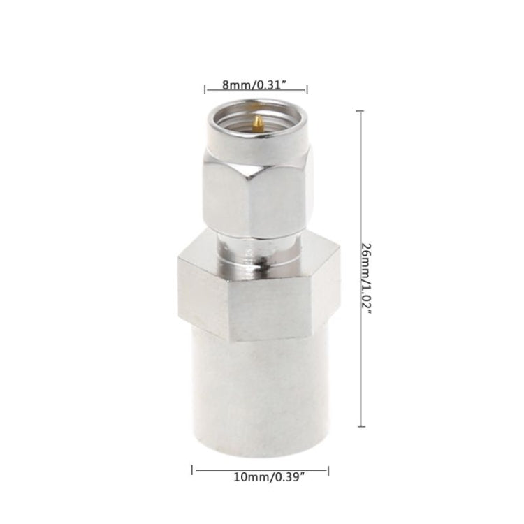 Both Male FME SMA Plug RF Connector Coaxial Cable Adapter — view 3