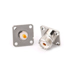 5 PCS UHF SO239 Female Flange Panel Chassis Cover Mount Adapter