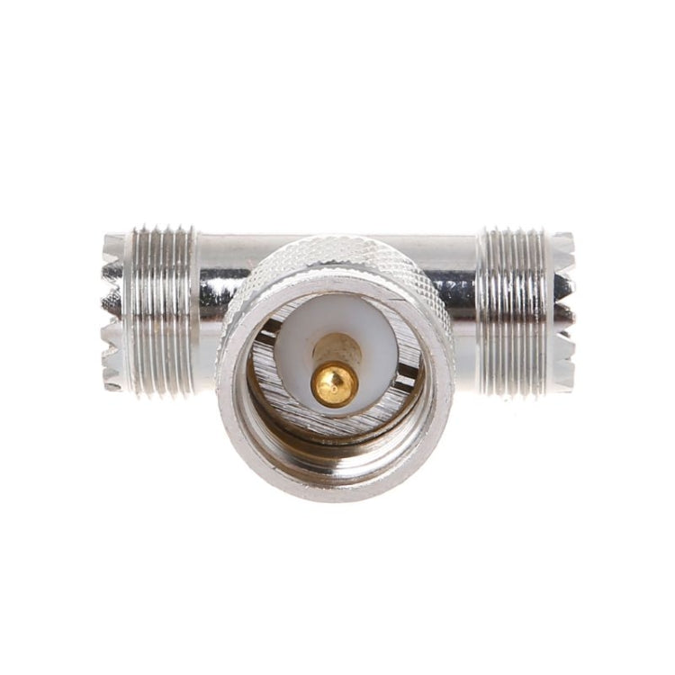 T-shape UHF Male PL259 To 2 UHF Female Adapter — view 4