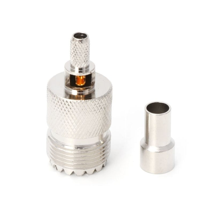 10 PCS UHF Female Jack SO239 Crimped RF Connector Coaxial Adapter for 2.5mm RG316 / RG179 and 2.85mm RG174 LMR100