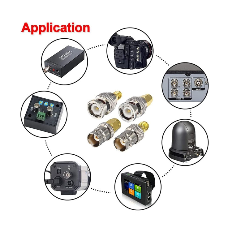 4 in 1 BNC To SMA RF Coaxial Connector Adapter — view 7