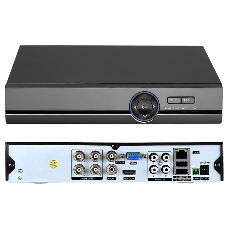 A41U-ZS 5 in 1 4 Channel Dual Stream H.264 1080N AHD DVR, Support AHD / TVI / CVI / CVBS / IP Signal