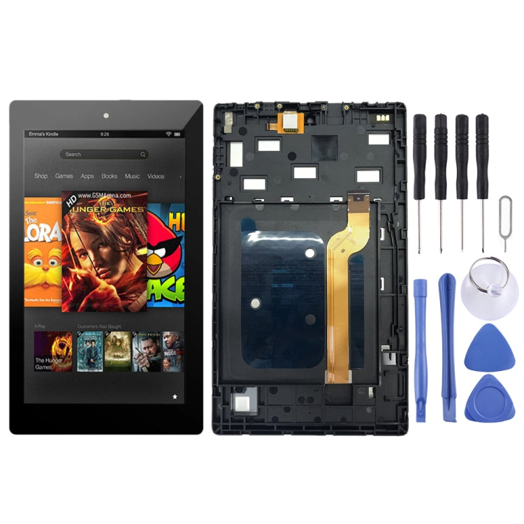 LCD Screen and Digitizer Full Assembly With Frame for Amazon Kindle Fire HD 7 2019 9th M8S26G