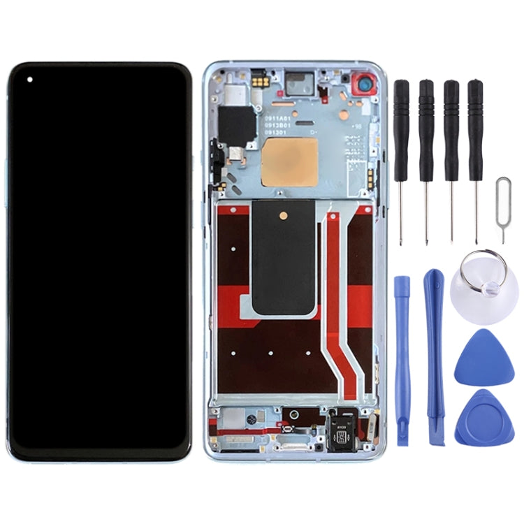 KB2001 KB2000 KB2003 AMOLED LCD Screen Digitizer Full Assembly With Frame, For OnePlus 8T 5G