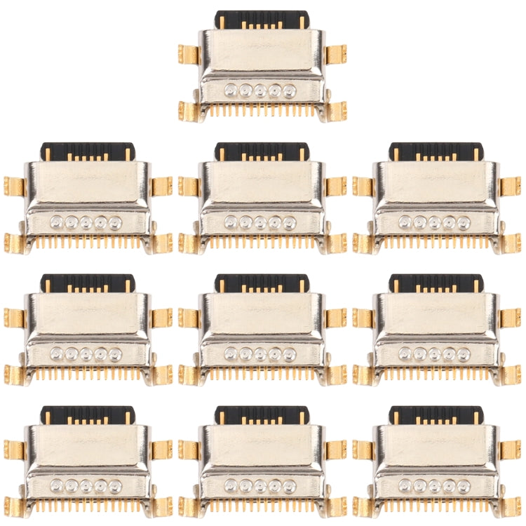 10 PCS Charging Port Connector for Xiaomi Redmi Note 9S / Redmi Note 9 Pro Max / Redmi Note 9 Pro (India) / Note 10 Lite