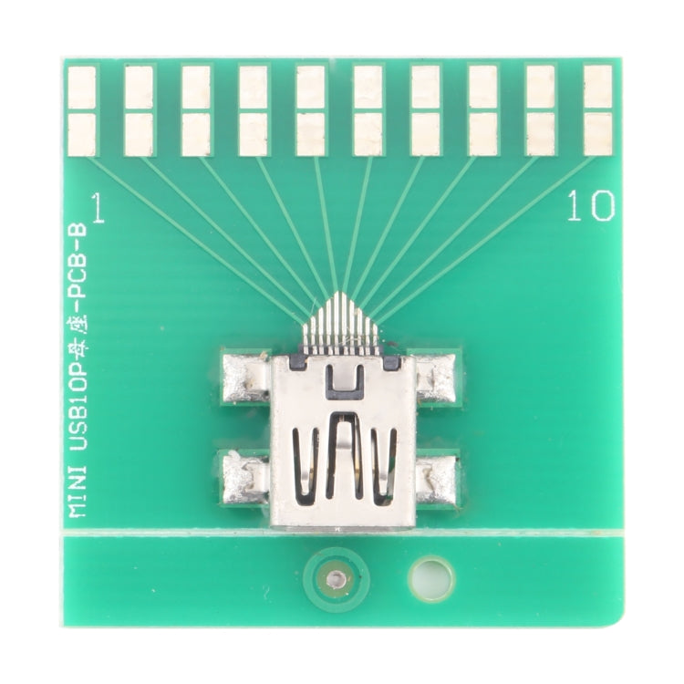 USB Female Test Board, Mini 10pin