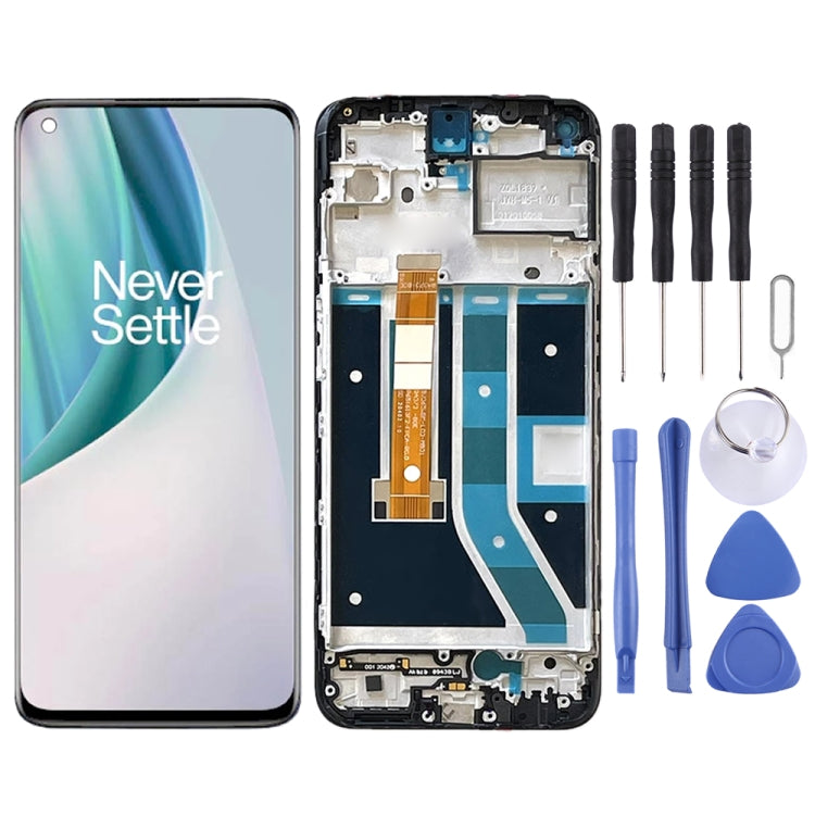 BE2013 Digitizer Full Assembly with Frame OEM LCD Screen, For OnePlus Nord N100
