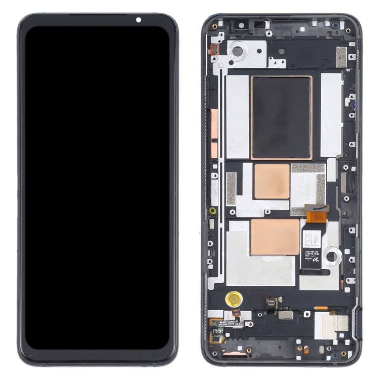 OLED Material LCD Screen and Digitizer Full Assembly With Frame for Asus ROG Phone 5 ZS673KS