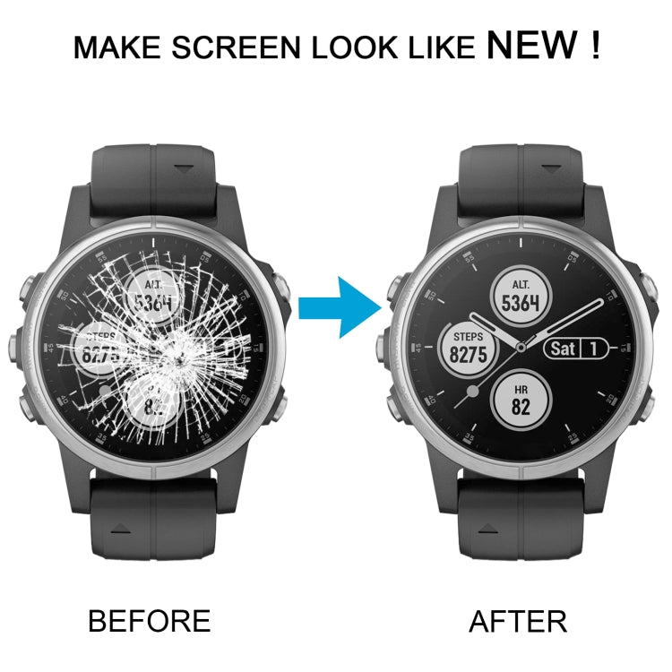 LCD Screen and Digitizer Full Assembly With Frame for Garmin Fenix 5S Plus Sapphire Version