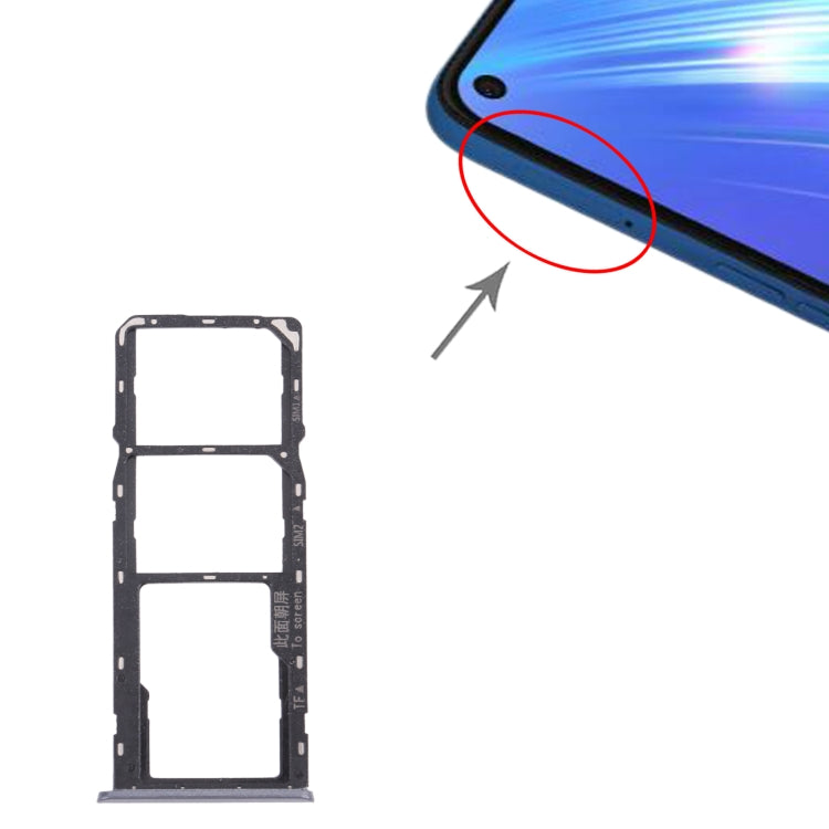 SIM Card Tray + SIM Card Tray + Micro SD Card Tray, For OPPO Realme 6