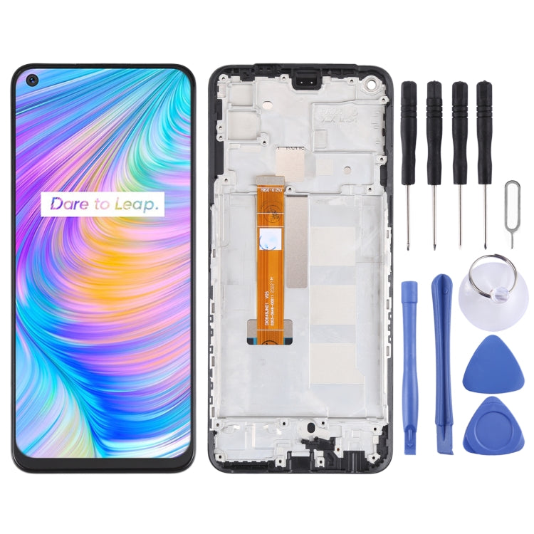 Original LCD Screen and Digitizer Full Assembly With Frame for OPPO Realme Q2 RMX2117
