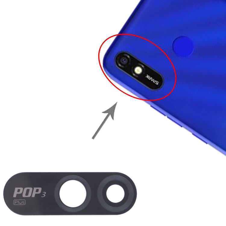 10pcs Back Camera Lens, For Tecno Pop 3 Plus