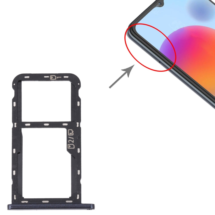 SIM Card Tray + SIM Card Tray / Micro SD Card Tray, For ZTE Blade A72