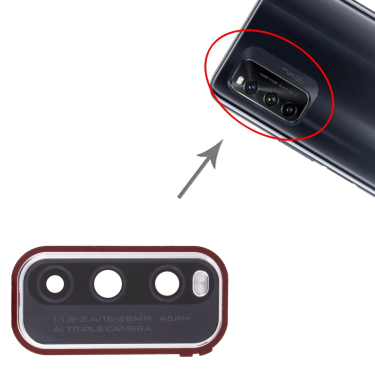 For Vivo iQOO Neo5 Lite Back Camera Lens Frame, For Vivo iQOO Neo5 Lite — Black