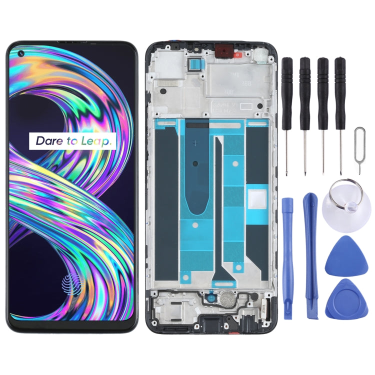 Original LCD Screen and Digitizer Full Assembly with Frame for OPPO Realme 8 4G