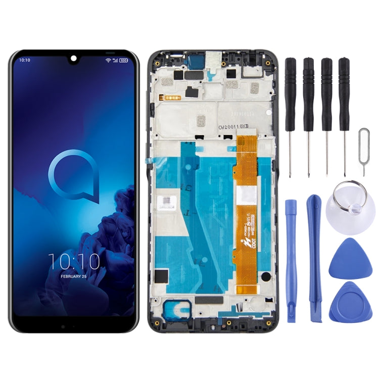LCD Screen and Digitizer Full Assembly with Frame for Alcatel 3 / 3L 2019 OT-5053 5053K