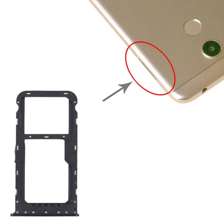 SIM Card Tray + SIM Card Tray / Micro SD Card Tray for Honor 6C Pro