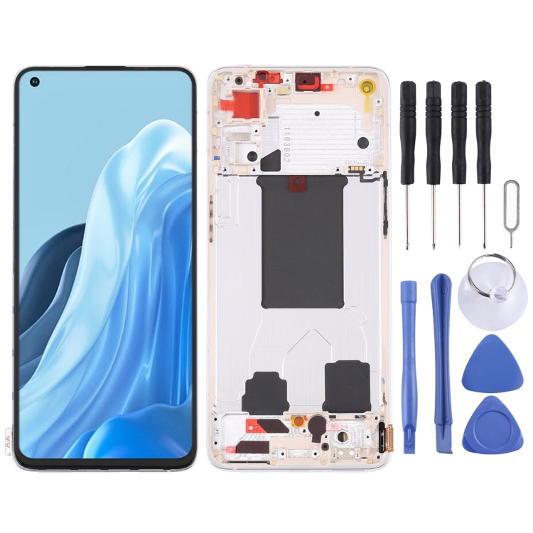 Original LCD Screen and Digitizer Full Assembly with Frame For OPPO Reno7 5G China PFJM10 — view 6