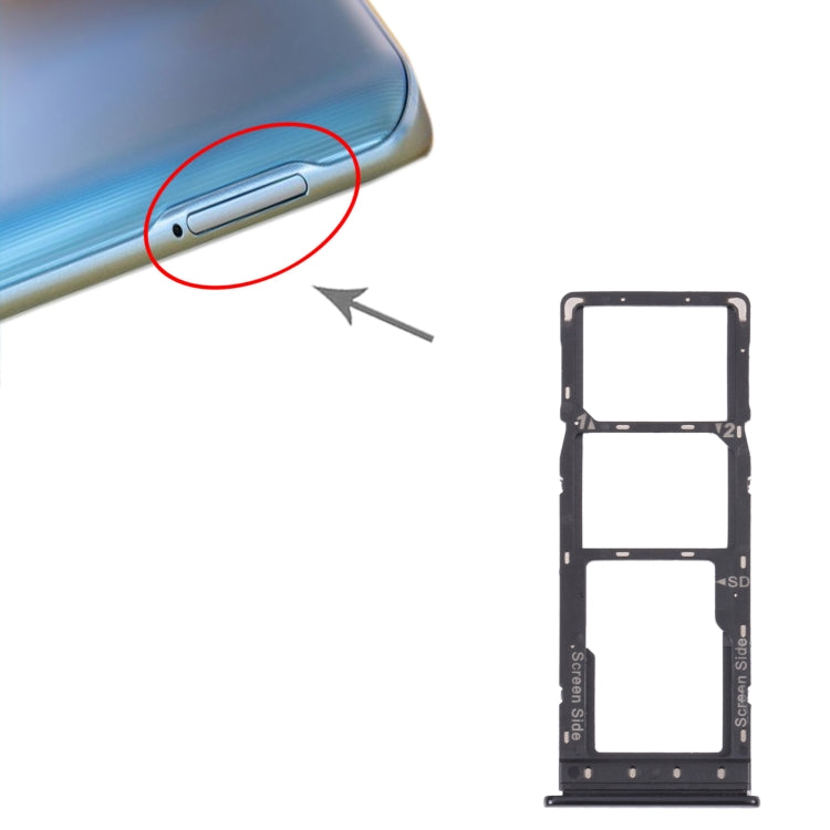KE7 SIM Card Tray + SIM Card Tray + Micro SD Card Tray, For Tecno Spark 6