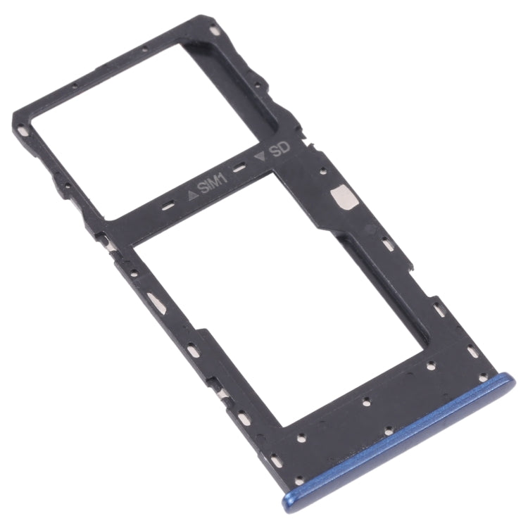 SIM Card Tray + Micro SD Card Tray for TCL Plex T780H — For TCL 10L/10 Lite(Blue)