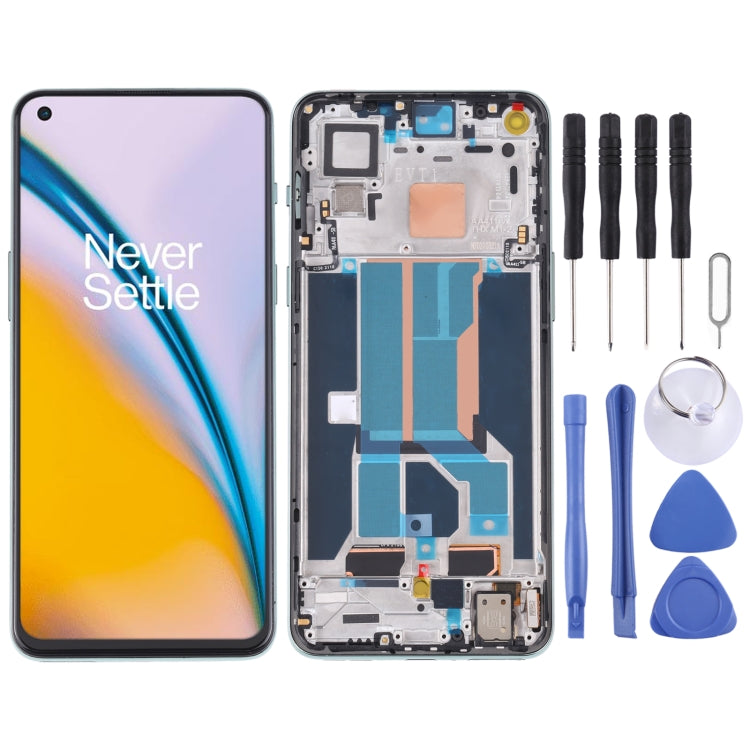 DN2101 DN2103 Digitizer Full Assembly with Frame OEM LCD Screen, For OnePlus Nord 2 5G
