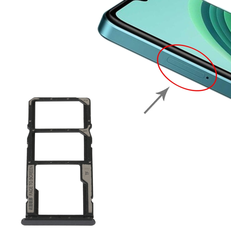 SIM Card Tray + SIM Card Tray + Micro SD Card Tray For Xiaomi Redmi Note 11E