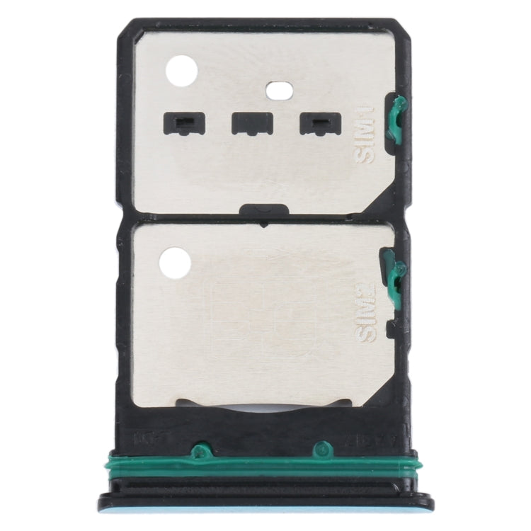 SIM Card Tray + SIM Card Tray + Micro SD Card Tray, For OPPO Reno7 5G China / Reno7 5G — Blue