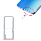 SIM Card Tray + SIM Card Tray + Micro SD Card Tray, For OPPO Reno7 Z 5G / Reno7 Lite / Reno8 Lite / F21 Pro 5G — Blue