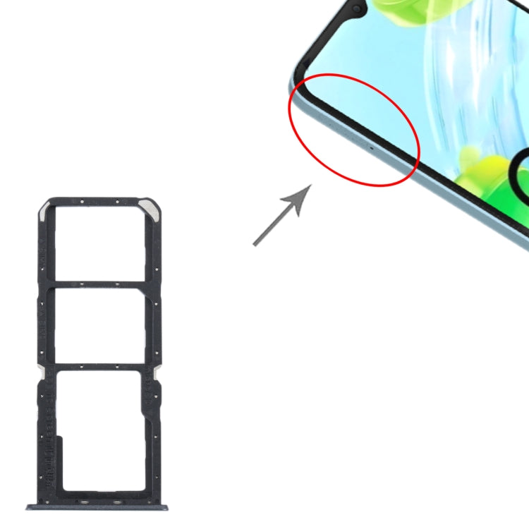 SIM Card Tray + SIM Card Tray + Micro SD Card Tray, For Realme C30